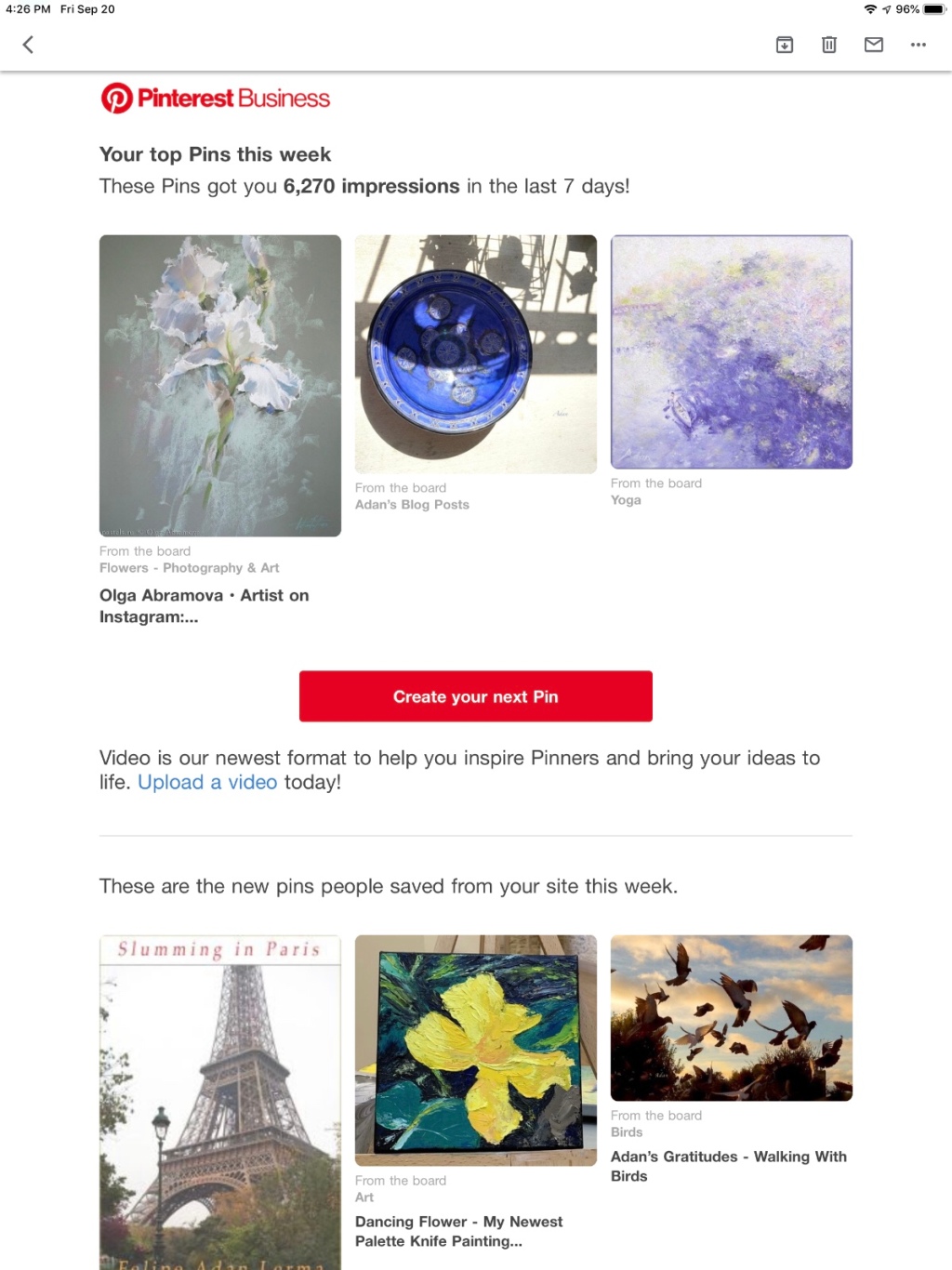 My Top Pins On Pinterest 2nd Week of September 2019 – Yoga & Impressionism! 😊