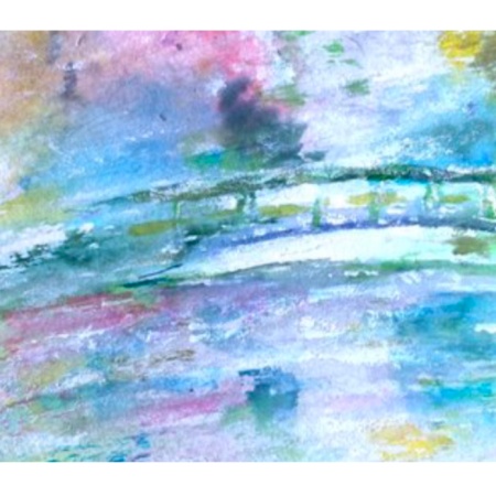 Detail of my painting from my photo, Monet’s Garden, watercolor on paper ©Felipe Adan Lerma