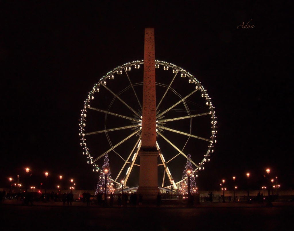 January 14, 2021 – Grande Roue de Paris Night, Photography circa 2012, Adan’s PhotoPoems
