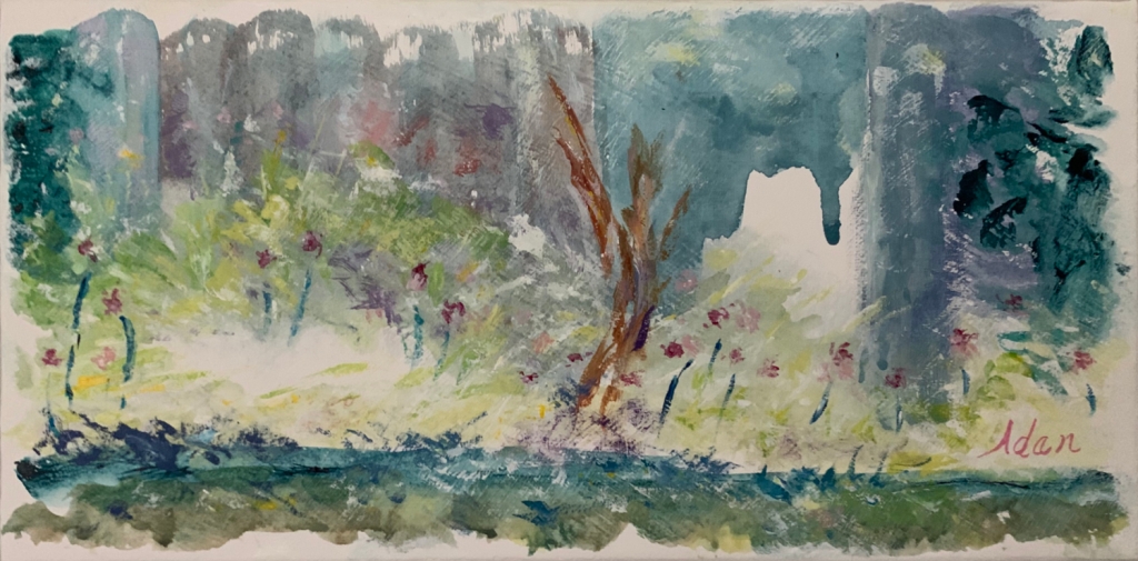 May 23, 2022 – My Most Viewed Image this Past Week @FineArtAmerica, “Walk Among the Wildflowers” #Watercolor #panorama