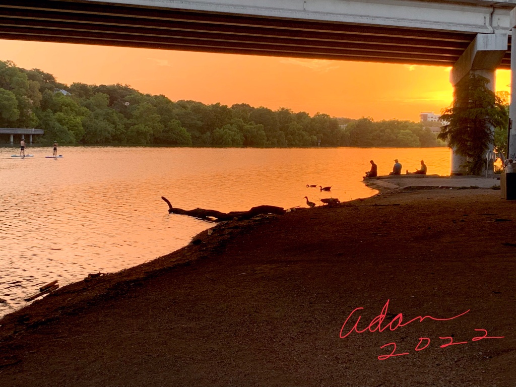 Sunset along Lady Bird Lake, Austin Texas ©Felipe Adan Lerma June 15, 2022