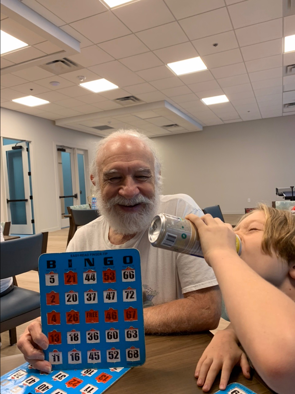 Playing Bingo with family & friends at The LadyBird 55+ community center, Austin Texas August 2022